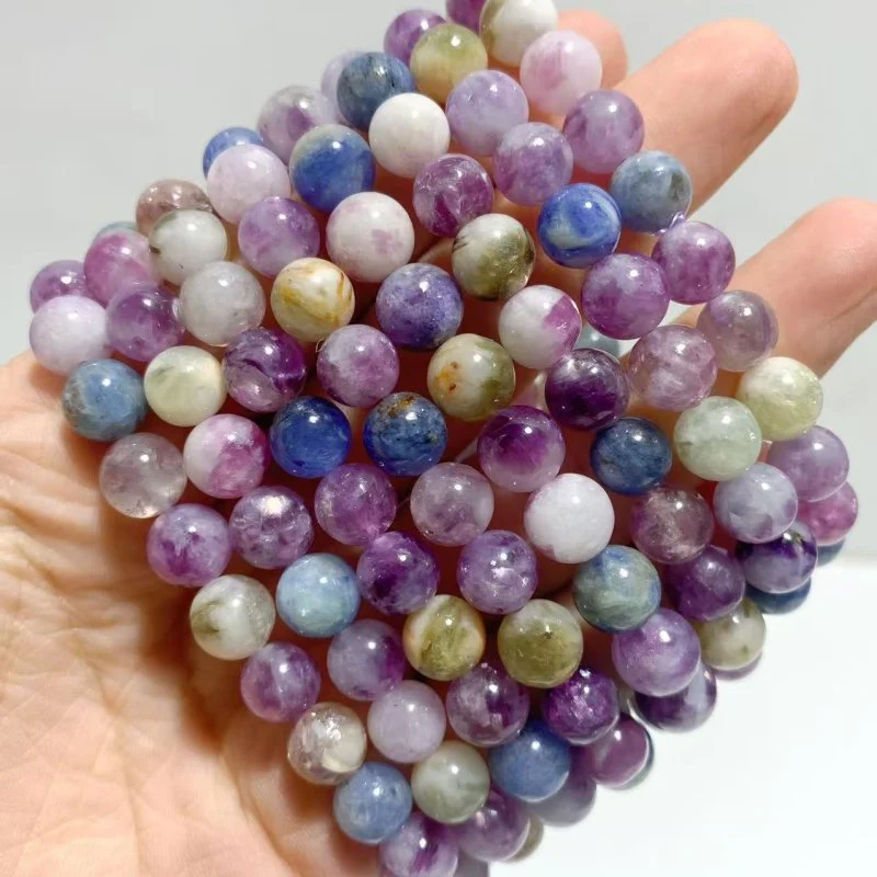 17 Pieces 8mm Colorful Spark Mica Mixed Color Bracelets - Image 2