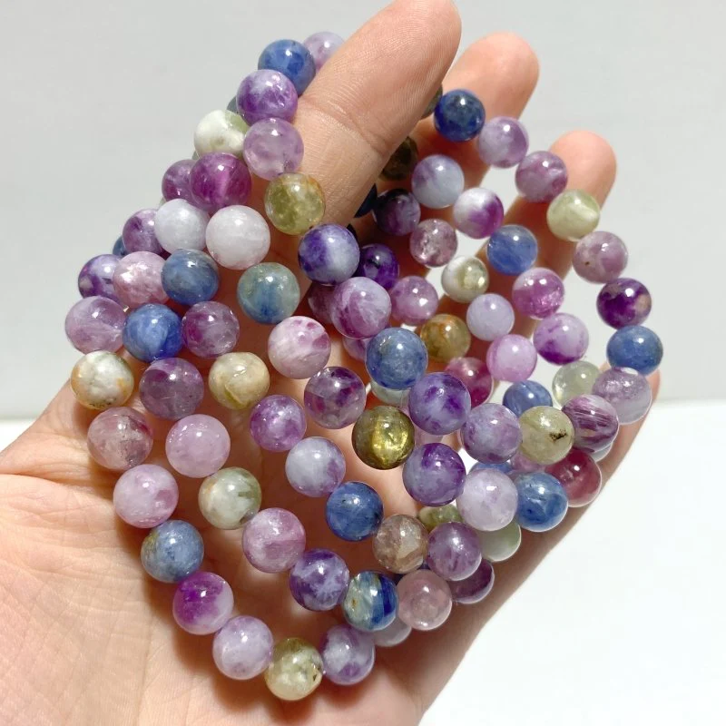 17 Pieces 8mm Colorful Spark Mica Mixed Color Bracelets - Image 4
