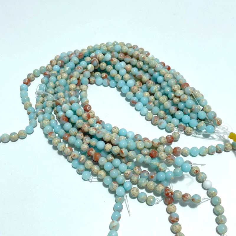 8mm Stripe Beads Bracelets Wholesale Amethyst Caribbean Calcite Sodalite - Image 10