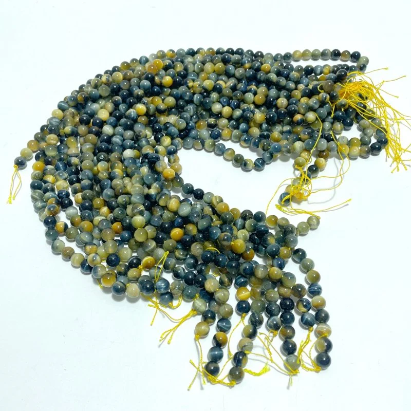 8mm Stripe Beads Bracelets Wholesale Clear Quartz Black Tourmaline Obsidian - Image 5