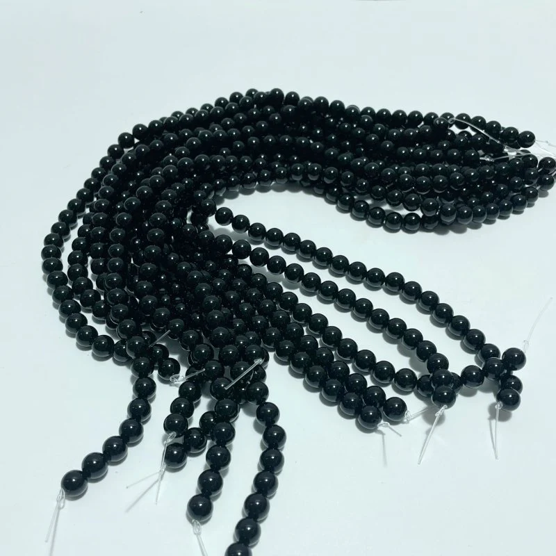 8mm Stripe Beads Bracelets Wholesale Clear Quartz Black Tourmaline Obsidian - Image 7