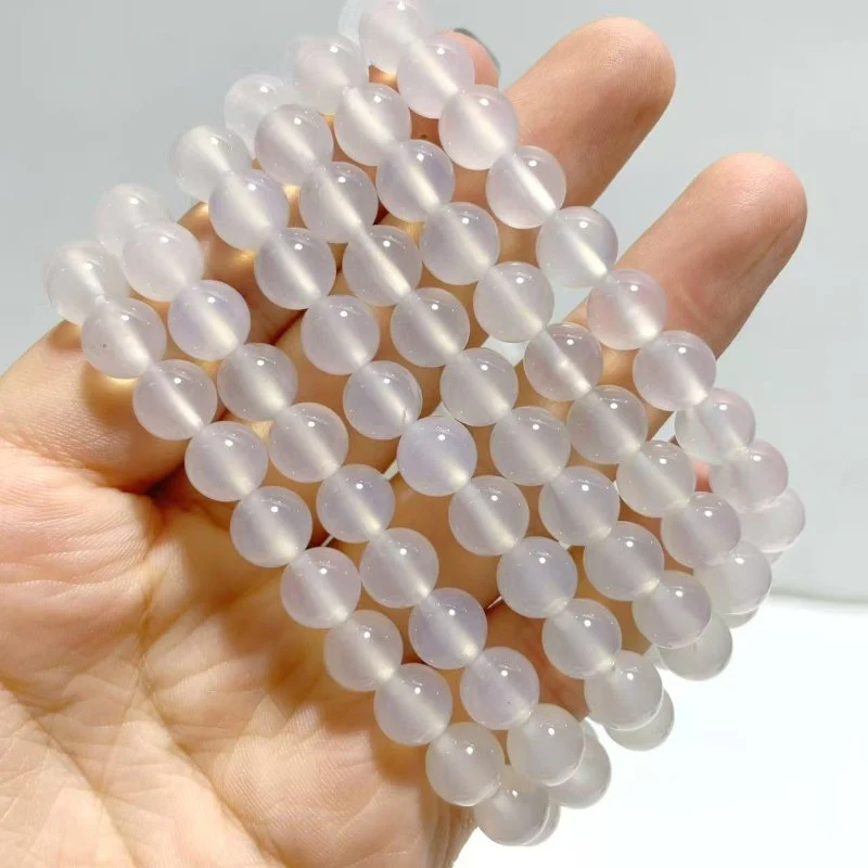 8mm White Agate Grey Agate Bracelets Wholesale - Image 4
