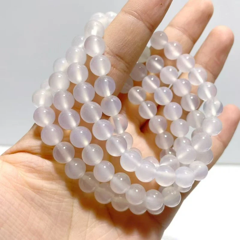 8mm White Agate Grey Agate Bracelets Wholesale - Image 5