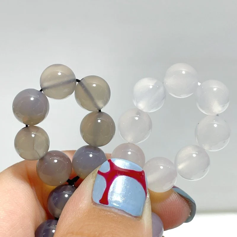 8mm White Agate Grey Agate Bracelets Wholesale - Image 7
