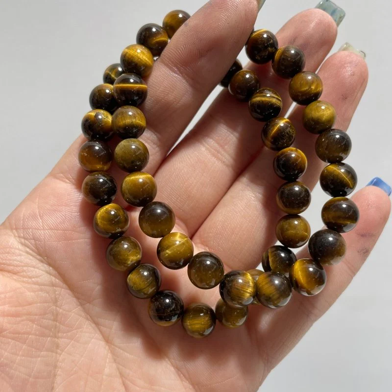 Local Stock - 8MM Yellow Tiger Eye Bracelet Wholesale - Image 2