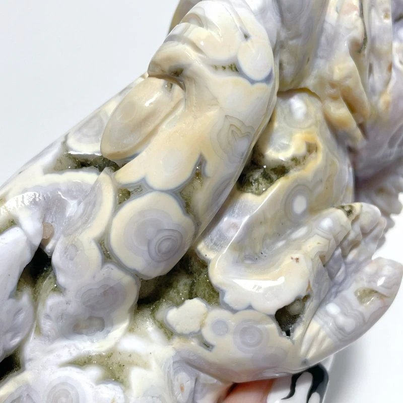 Beautiful 8th Vein Ocean Jasper Ganesha Carving - Image 5