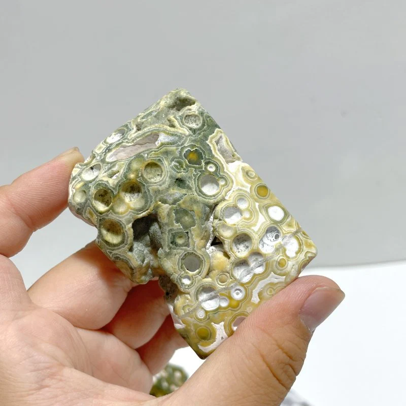 10 Pieces Big Circle 8th Vein Ocean Jasper Free Form - Image 5