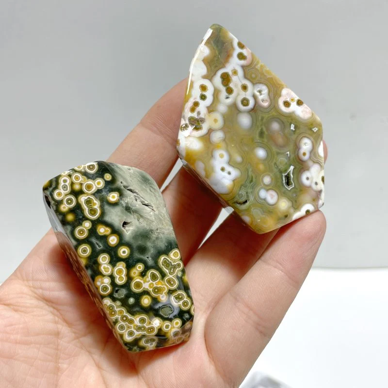 10 Pieces Big Circle 8th Vein Ocean Jasper Free Form - Image 7