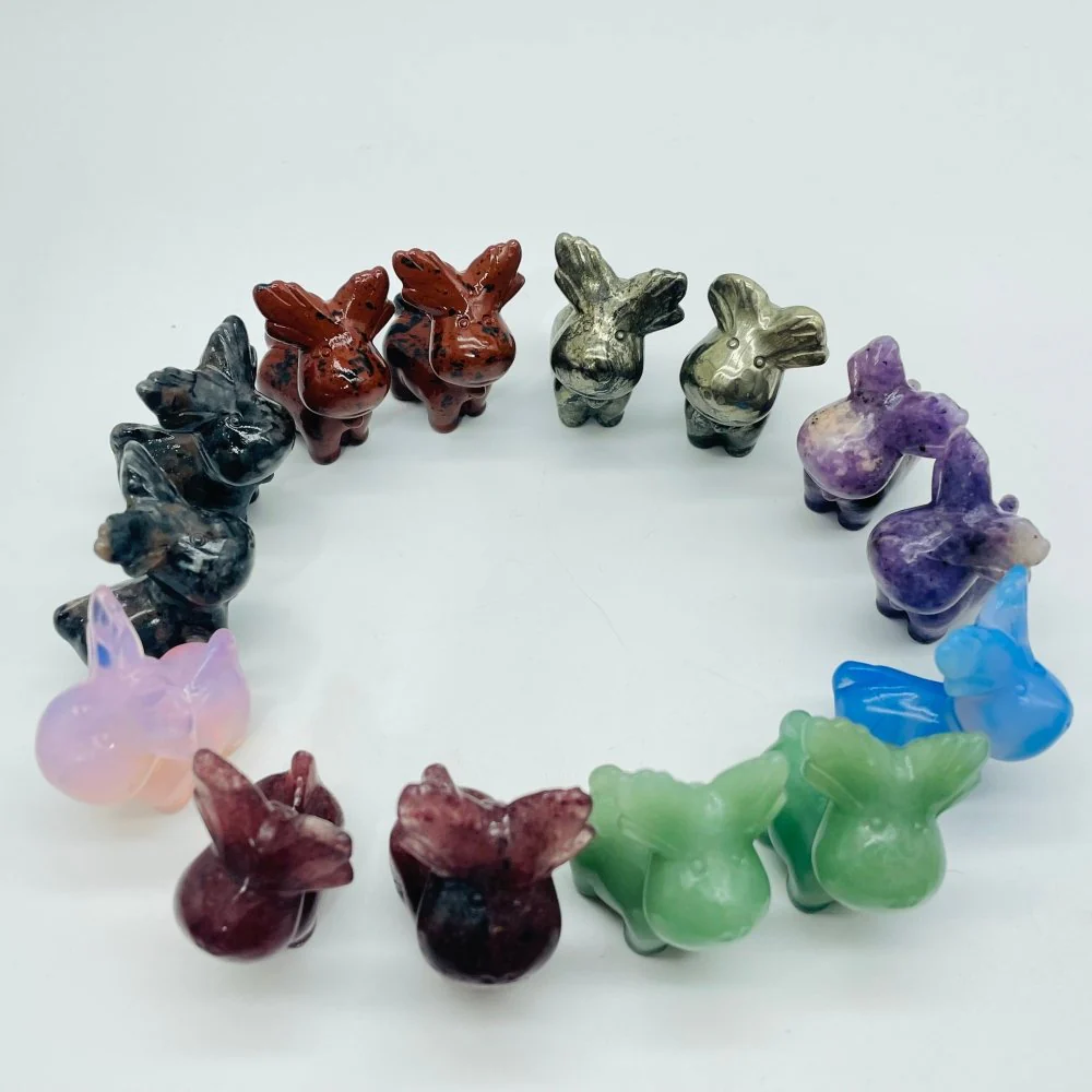 8Types Christmas Moose Carving Crystal Wholesale Lepidolite Pyrite - Image 3