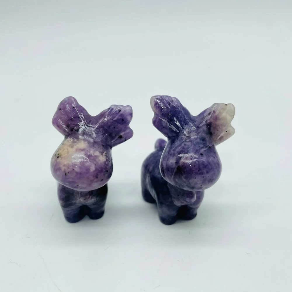 8Types Christmas Moose Carving Crystal Wholesale Lepidolite Pyrite - Image 4