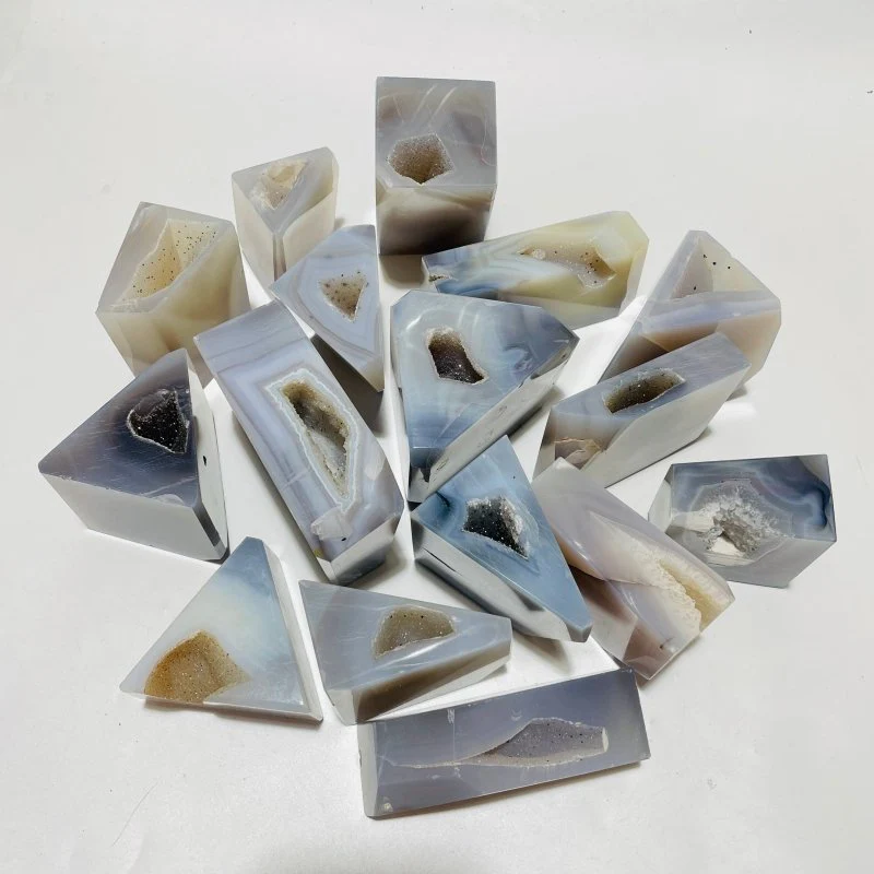 16 Pieces Agate Geode Druzy Free Form