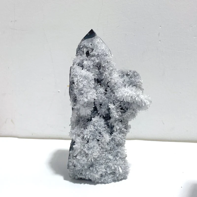 9 Pieces Black Clear Quartz Cluster Raw Side Point Tower - Image 2