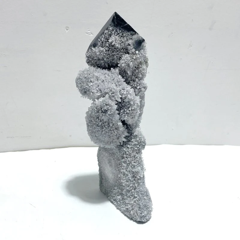 9 Pieces Black Clear Quartz Cluster Raw Side Point Tower - Image 3