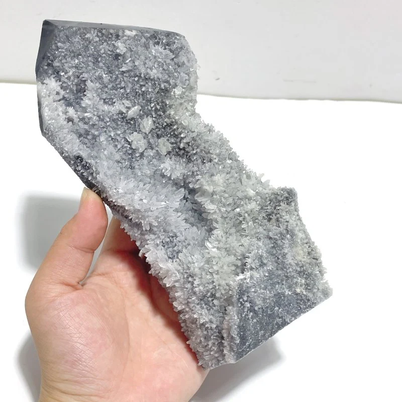 9 Pieces Black Clear Quartz Cluster Raw Side Point Tower - Image 6
