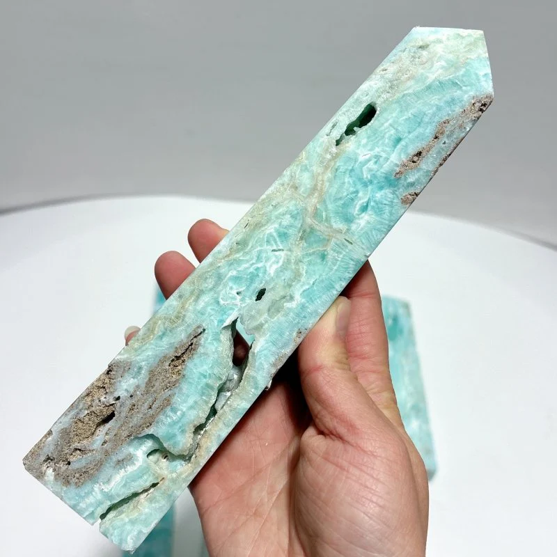 9 Pieces Blue Hemimorphite Four-Sided Tower - Image 3