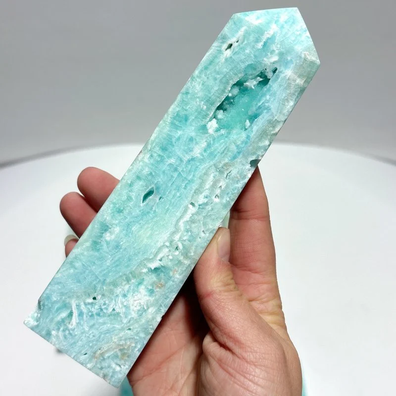 9 Pieces Blue Hemimorphite Four-Sided Tower - Image 4