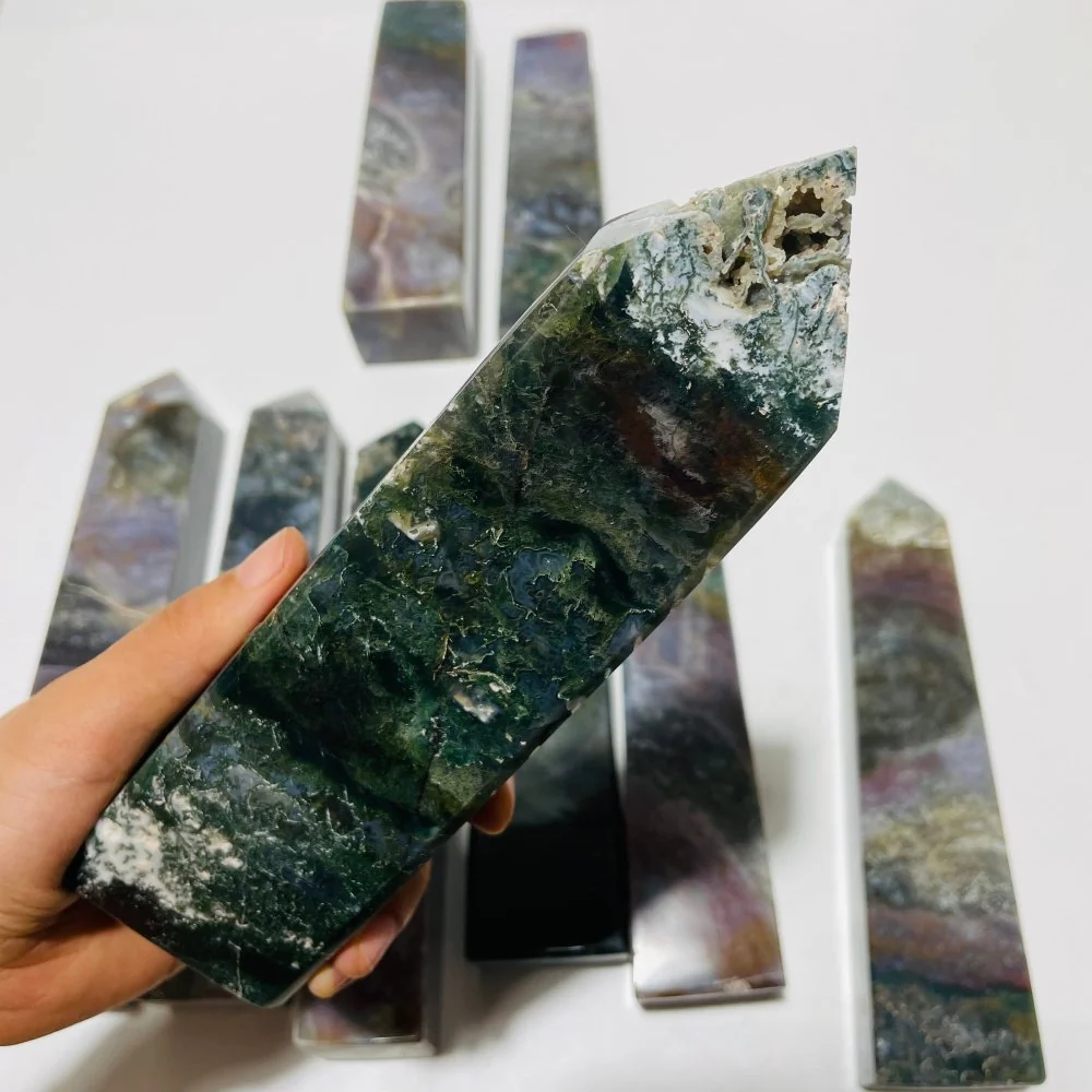 9 Pieces Small Geode Ocean Jasper Tower Points - Image 7