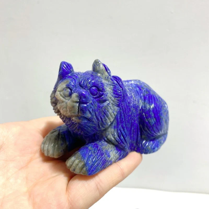 9 Pieces Lapis Lazuli Bears Carving - Image 4