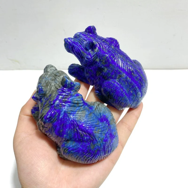 9 Pieces Lapis Lazuli Bears Carving - Image 7