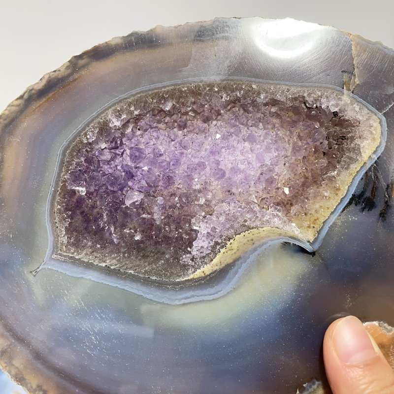 8 Pieces Large Geode Amethyst Mixed Agate Slabs - Image 4