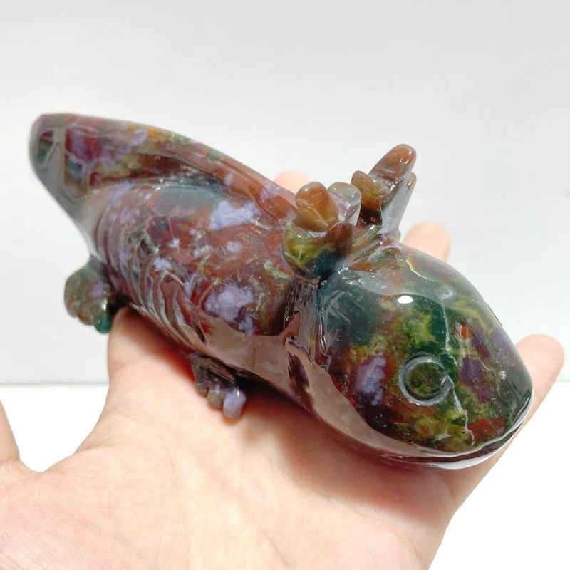 9 Pieces Ocean Jasper Newt Carving - Image 3