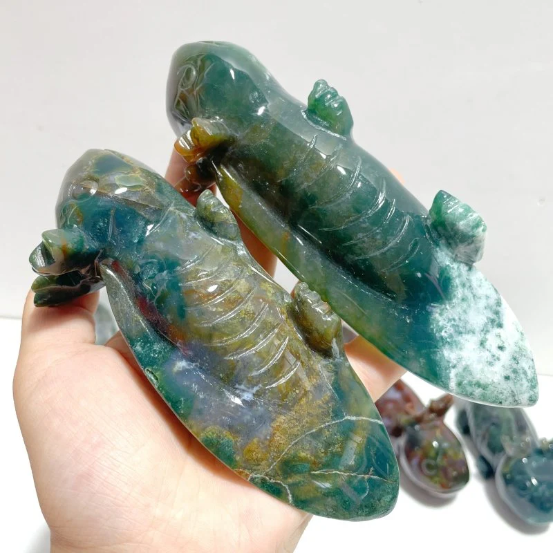 9 Pieces Ocean Jasper Newt Carving - Image 6