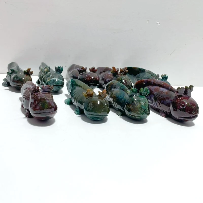 9 Pieces Ocean Jasper Newt Carving - Image 7