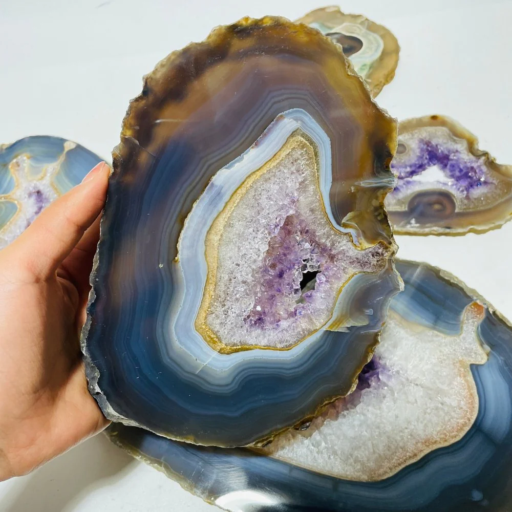 6 Pieces Large Polished Amethyst Geode Slab - Image 6