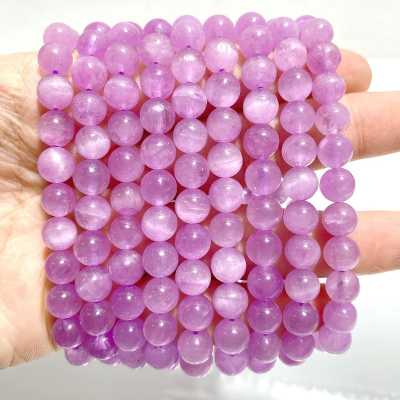 9 Pieces Purple Spodumene Kunzite Bracelets