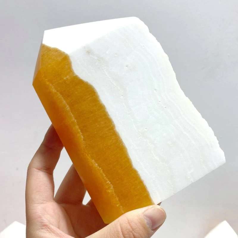 9 Pieces Yellow Calcite Points Raw Side - Image 3
