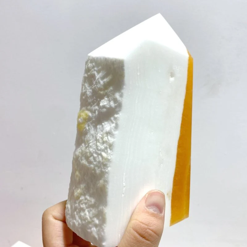 9 Pieces Yellow Calcite Points Raw Side - Image 4