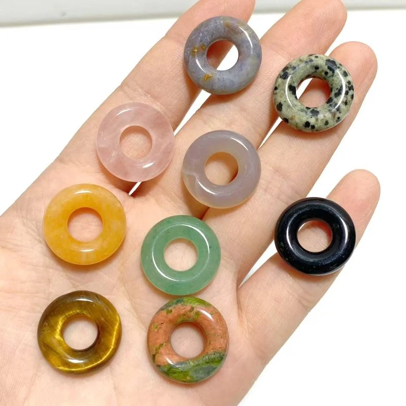 9 Types Crystal Donuts Rose Quartz Green Aventurine Ocean Jasper Wholesale