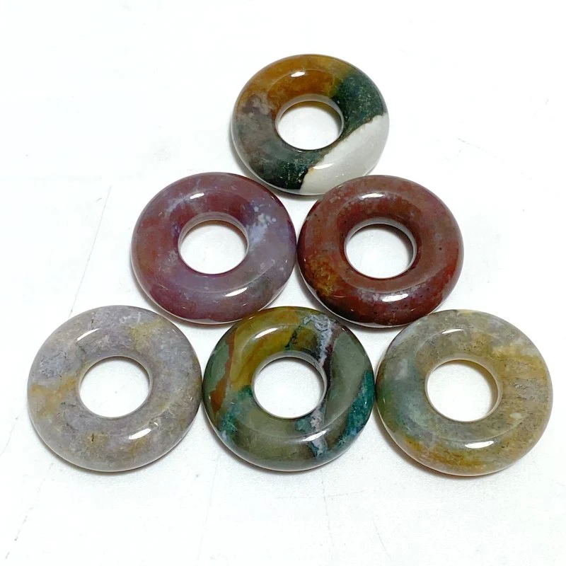 9 Types Crystal Donuts Rose Quartz Green Aventurine Ocean Jasper Wholesale - Image 8