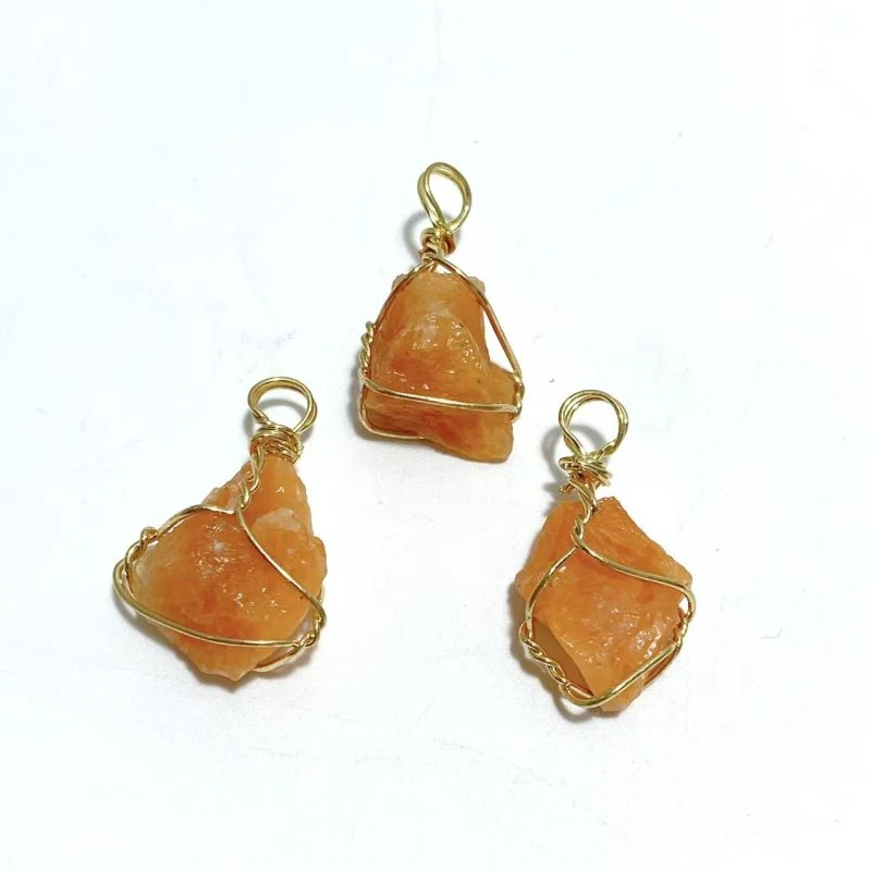 9 Types Raw Stone Crystal Pendants Wholesale Rose Quartz Chevron Amethyst Sunstone - Image 2