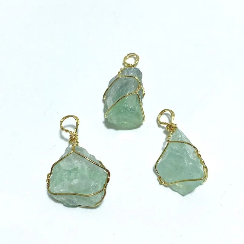 9 Types Raw Stone Crystal Pendants Wholesale Rose Quartz Chevron Amethyst Sunstone - Image 5