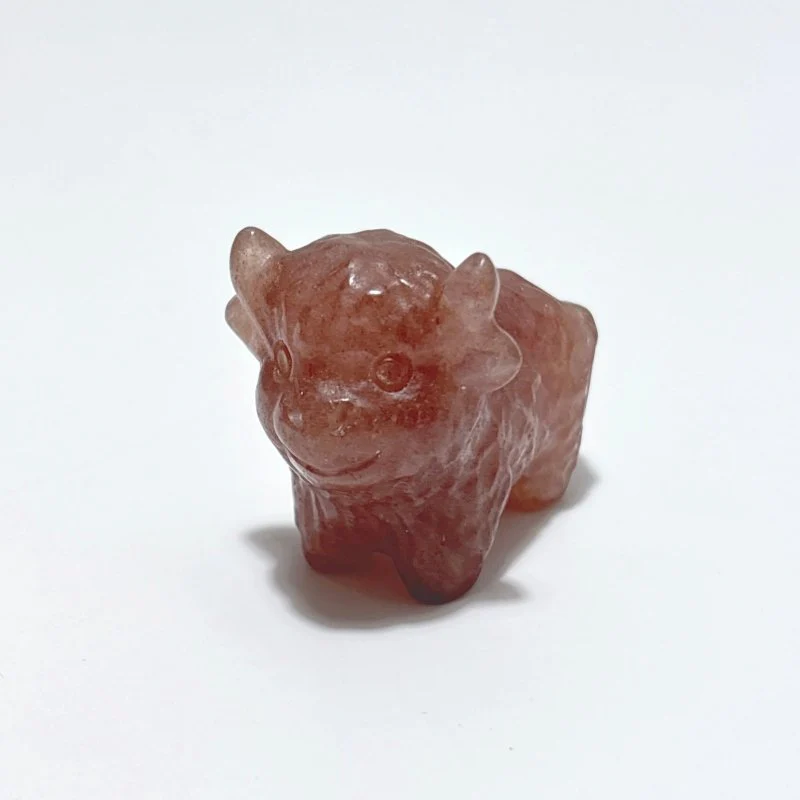 9 Types Cute OX Calf Carving Wholesale Obsidian Pink Opal Green Aventurine - Image 4