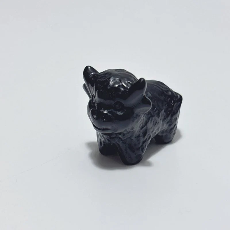 9 Types Cute OX Calf Carving Wholesale Obsidian Pink Opal Green Aventurine - Image 5