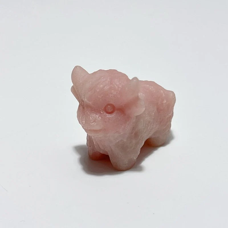 9 Types Cute OX Calf Carving Wholesale Obsidian Pink Opal Green Aventurine - Image 7