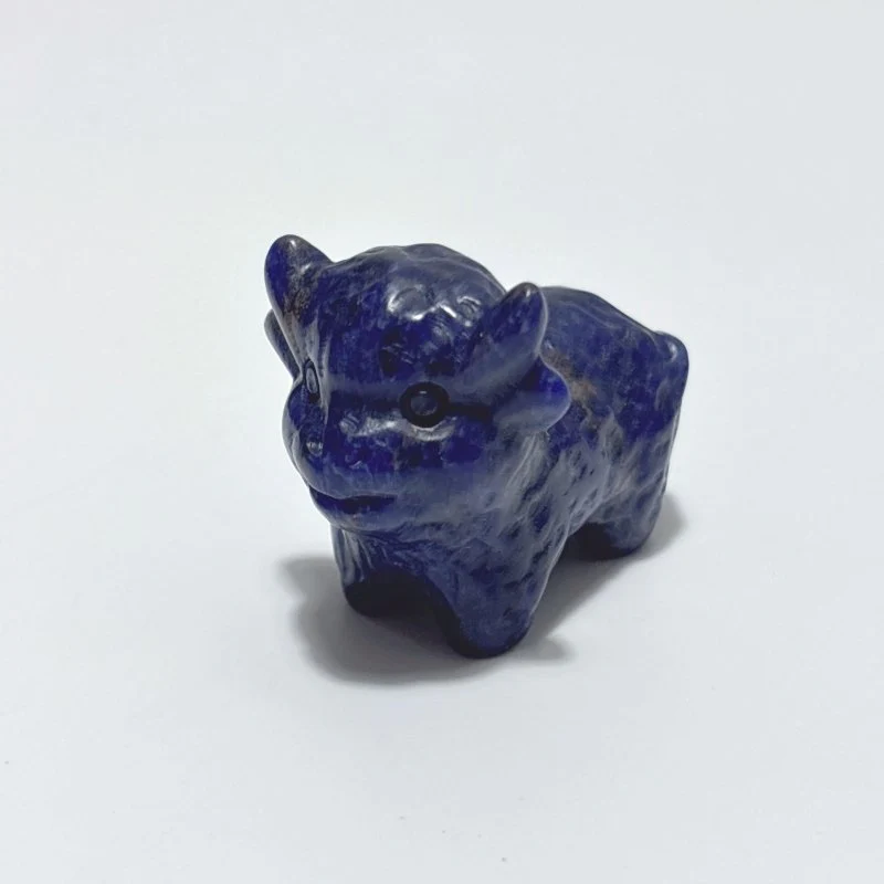 9 Types Cute OX Calf Carving Wholesale Obsidian Pink Opal Green Aventurine - Image 9