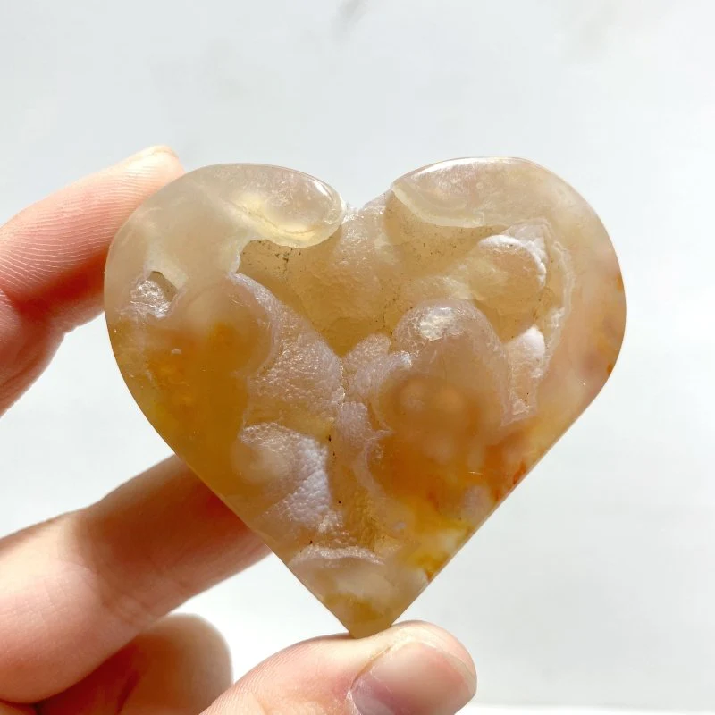 19 Pieces Geode Druzy Sakura Flower Agate Heart - Image 3