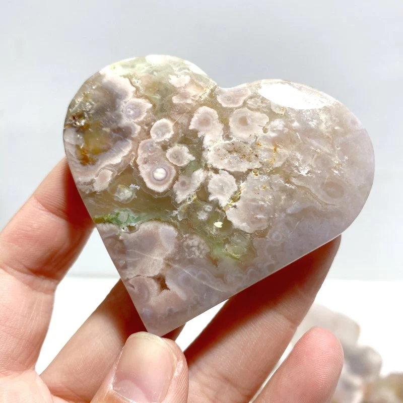 19 Pieces Geode Druzy Sakura Flower Agate Heart - Image 6
