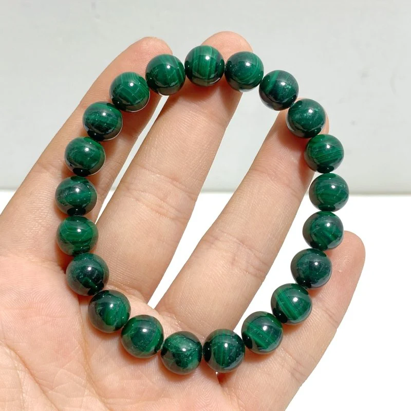 9MM Malachite Bracelet Wholesale - Image 4