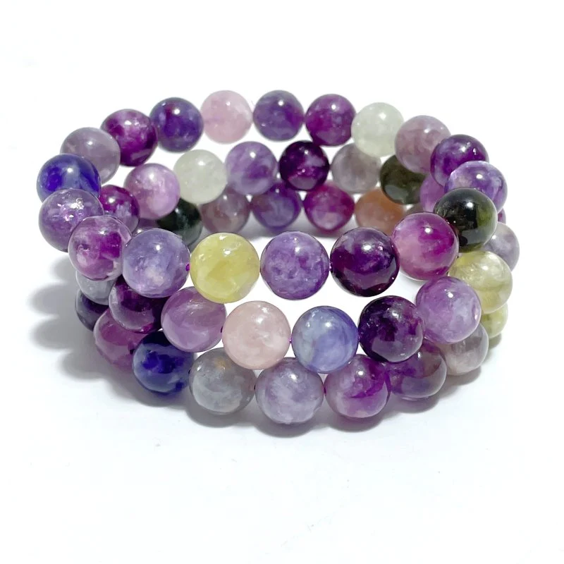 3 Pieces 10mm Colorful Spark Mica Mixed Color Bracelet - Image 2