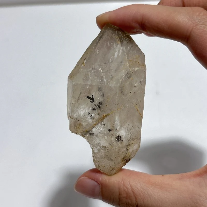 A65 Enhydro Quartz Double Point Crystal