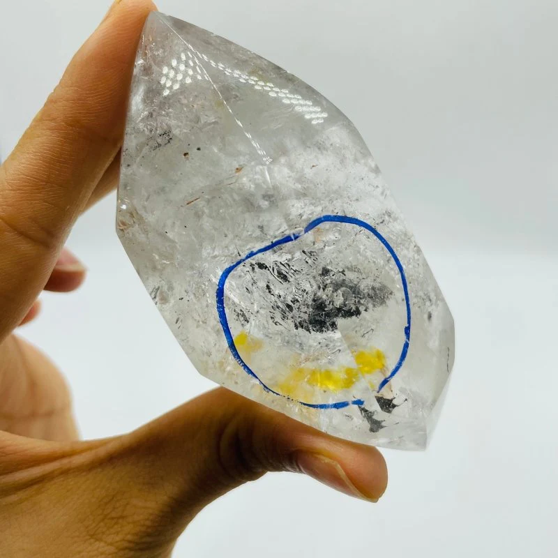 A82 Black Quicksand Polished Enhydro Quartz Crystal - Image 3