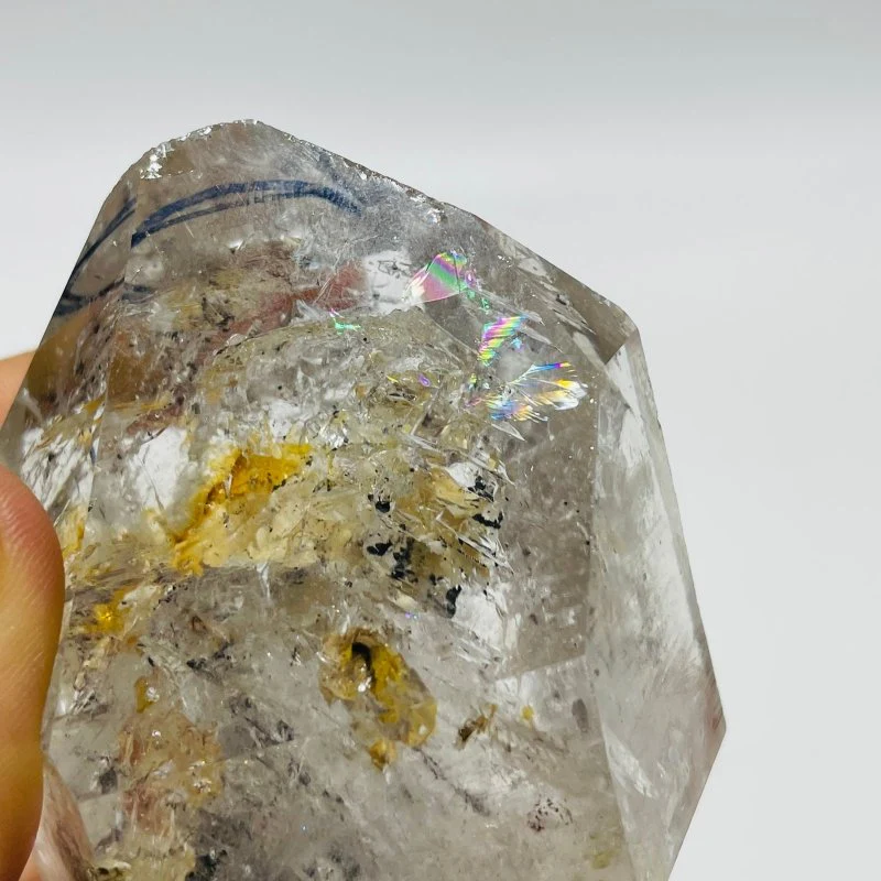 A89 Black Quicksand With Rainbow Enhydro Quartz