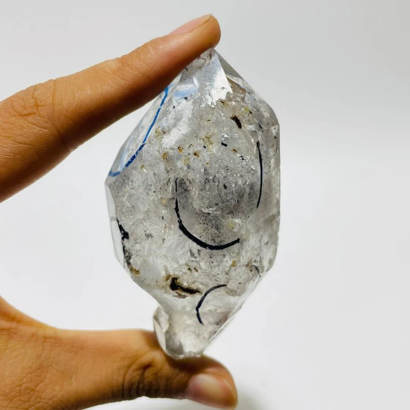 A93 Large Black Moving Bubble Enhydro Crystal