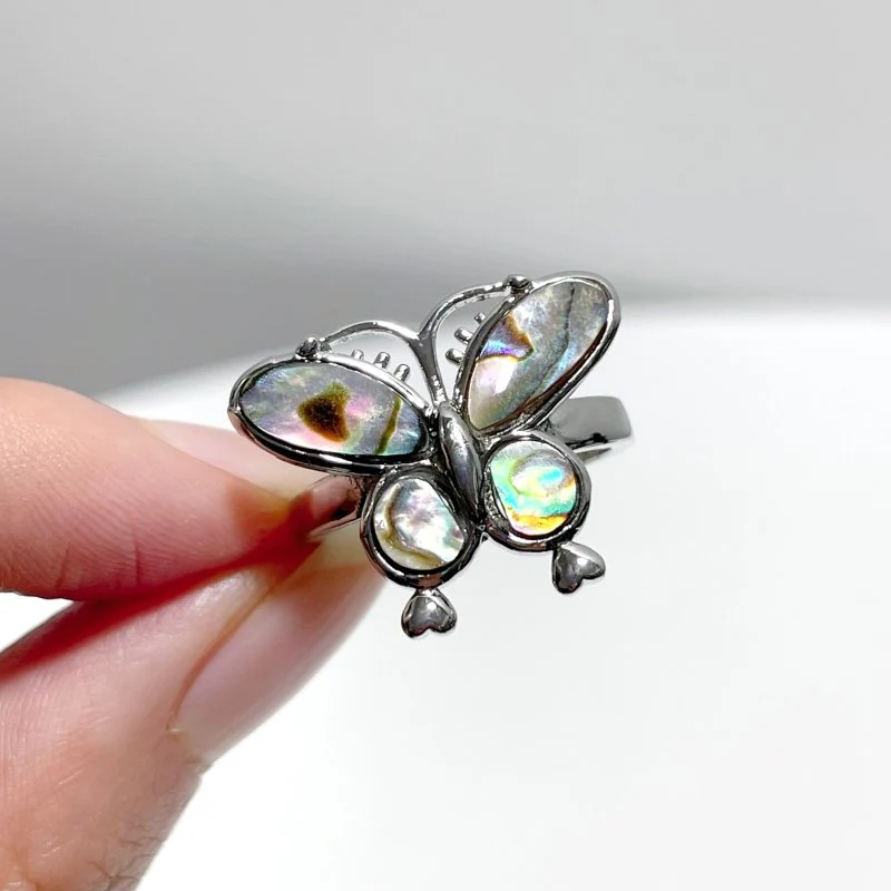 Abalone Shell Butterfly Shape Ring Wholesale - Image 3