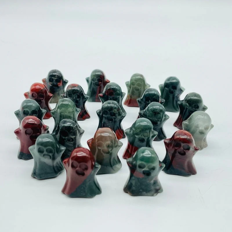 Mini Africa Blood Stone Ghost Carving Halloween Crystals Wholesale - Image 3