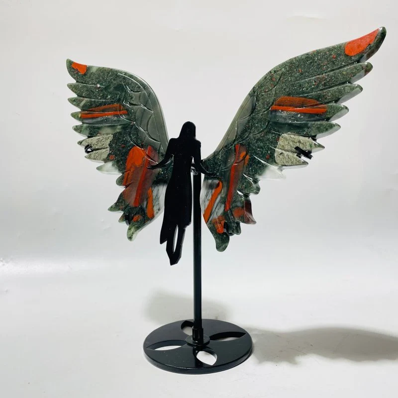 Africa Blood Stone Angel Wing With Stand - Image 2